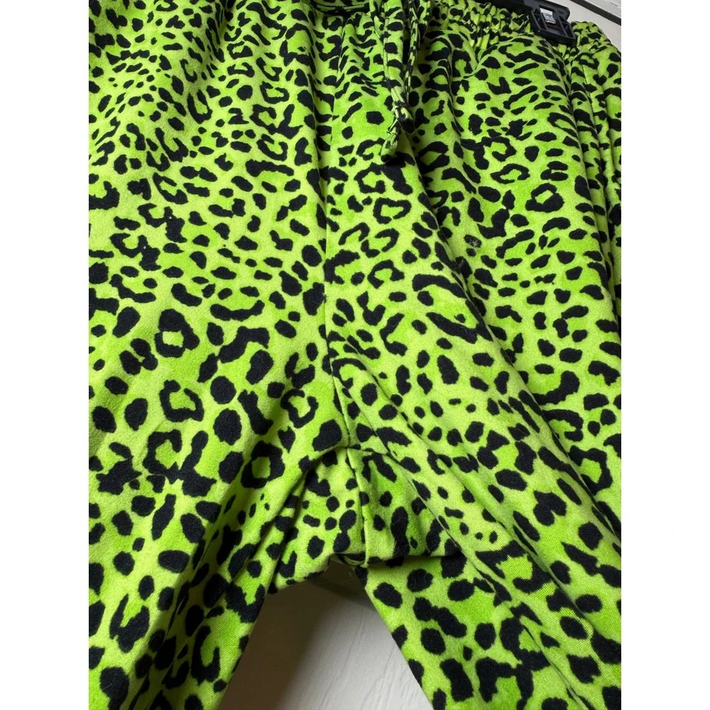 Zenana green and black leopard print set long-sleeved top and matching joggers